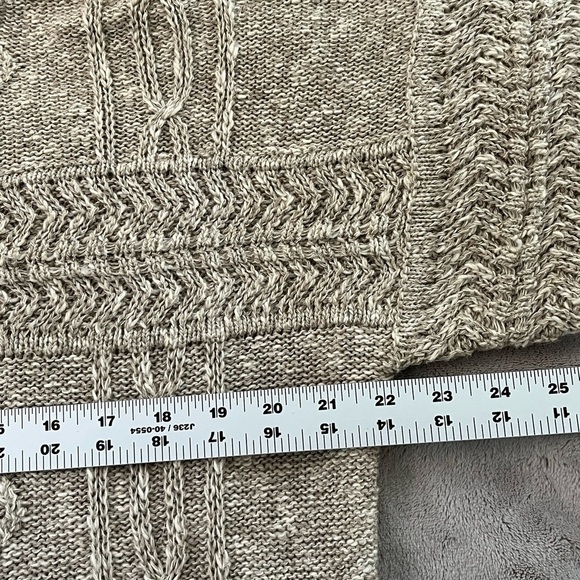 Vintage Bonner of Ireland Hand Loomed Linen Cotton Blend Knit Sweater Neutral - Picture 12 of 14